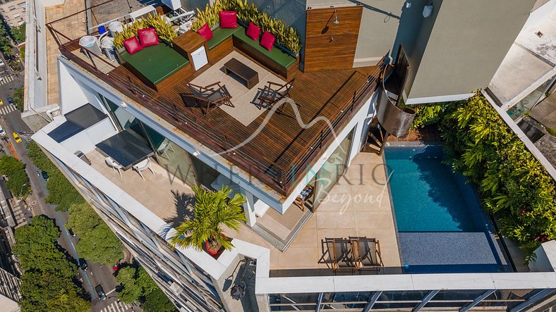 3 bedroom penthouse with the best view in Rio de Janeiro for