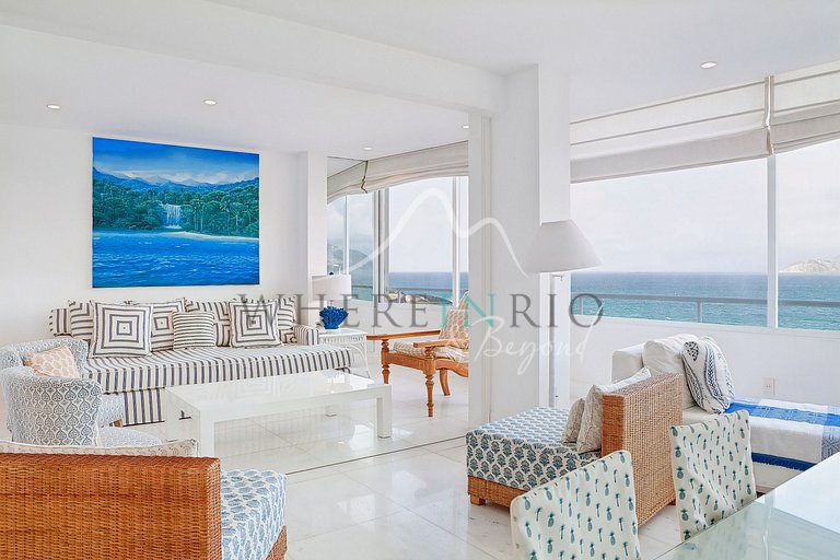 Luxury apartment with panoramic sea view in Arpoador for vac