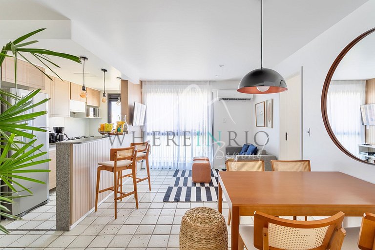 Appartement rénové à Ipanema avec vue sur la mer