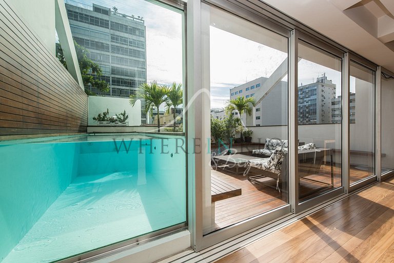 Cobertura de luxo com 4 suítes e piscina no Leblon
