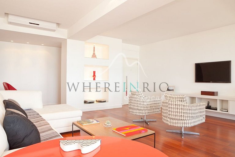 Apartamento de luxo com vista para praia em Copacabana