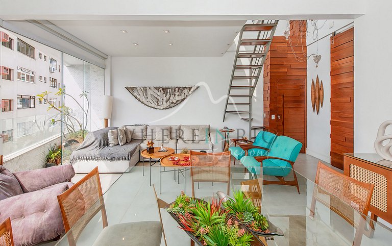 Penthouse triplex com vista para Lagoa em Ipanema
