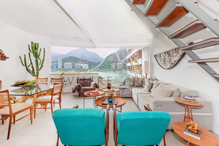 Penthouse triplex com vista para Lagoa em Ipanema