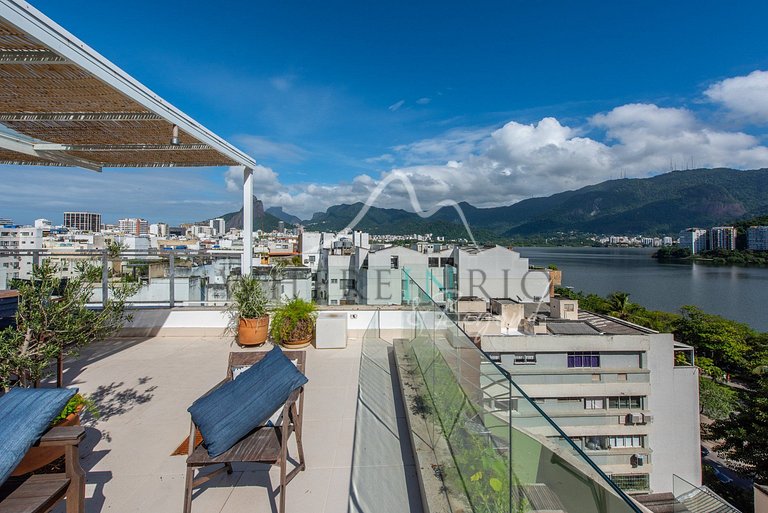 Penthouse triplex com vista para Lagoa em Ipanema