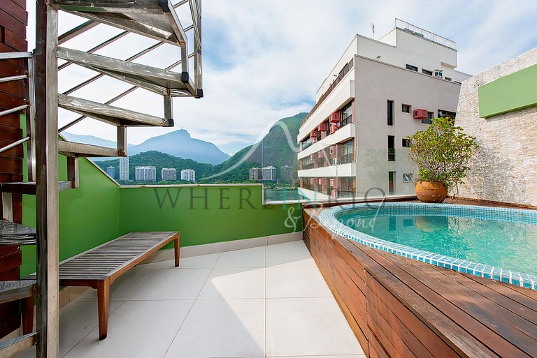 Penthouse triplex com vista para Lagoa em Ipanema