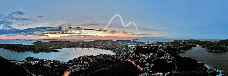 Propriedade para alugar com piscina e bela vista em Búzios