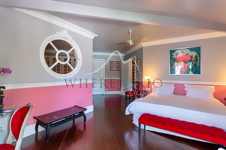 Hotel Mansão de 7 suítes com vistas lindas no Joá para alugu