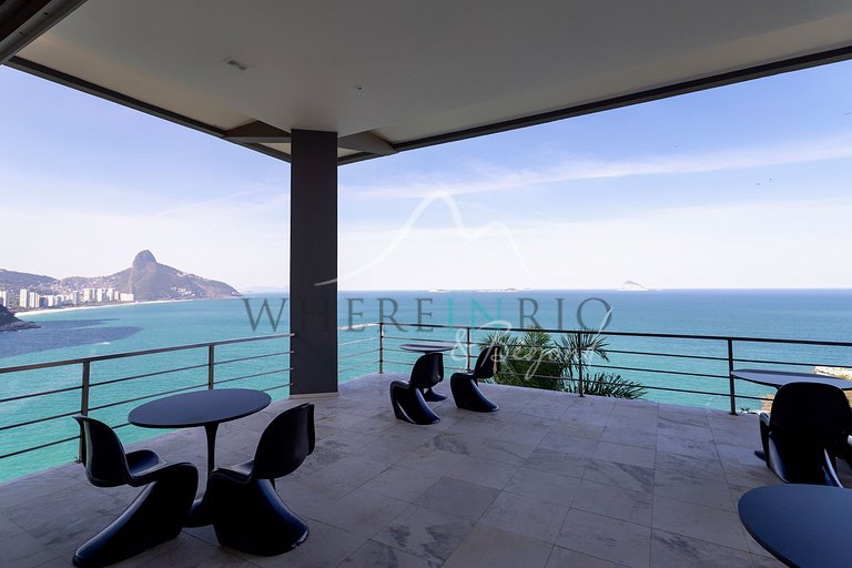 Hotel Mansão de 7 suítes com vistas lindas no Joá para alugu