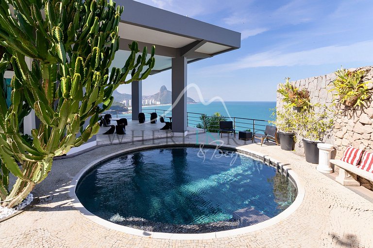 Hotel Mansão de 7 suítes com vistas lindas no Joá para alugu