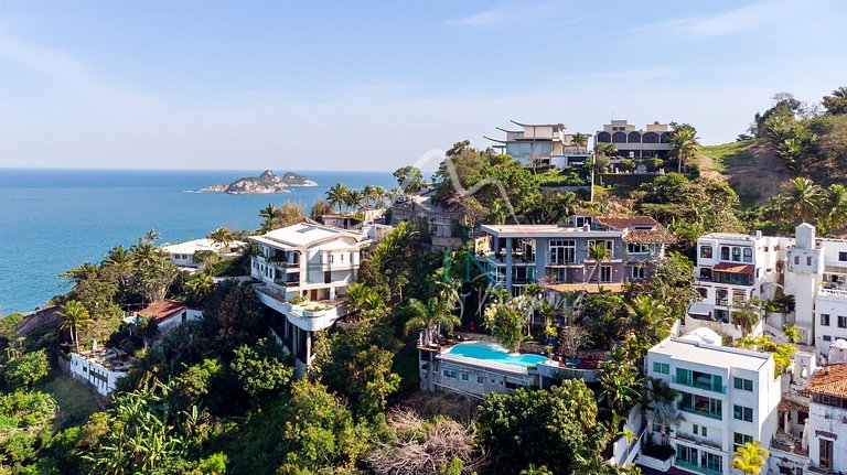 Hotel Mansão de 7 suítes com vistas lindas no Joá para alugu