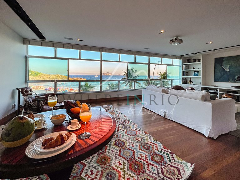 Apartamento com vista mar para férias em Arpoador
