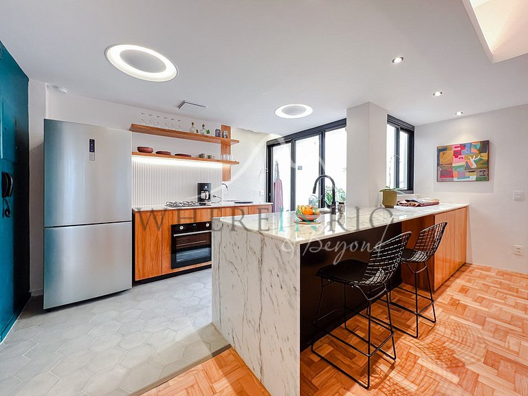 Appartement rénové avec jardin d’hiver à Copacabana