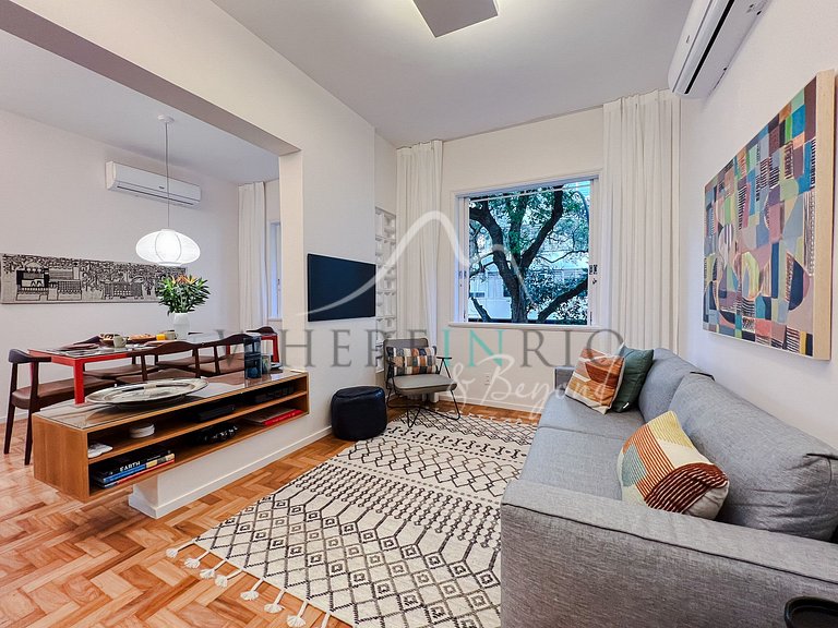 Appartement rénové avec jardin d’hiver à Copacabana