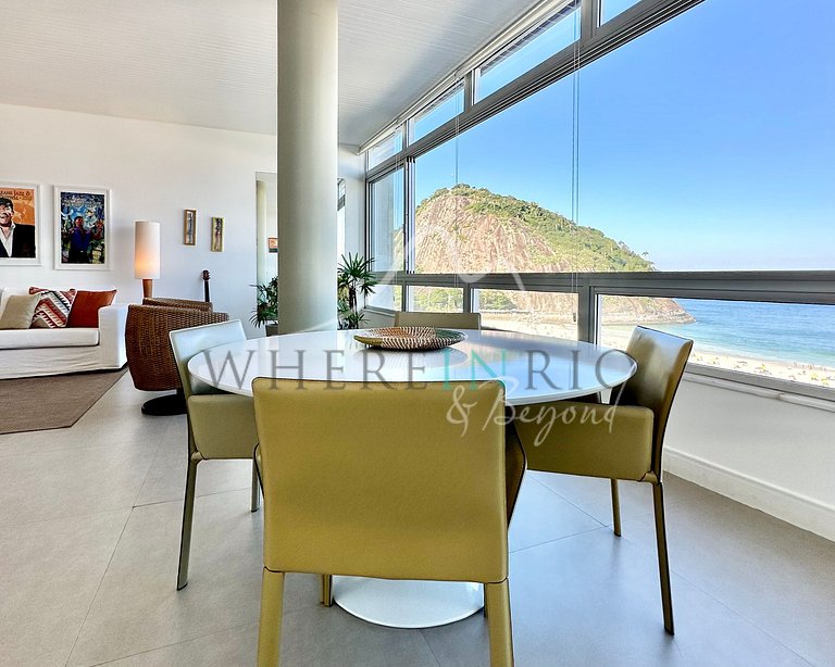 Lindo apartamento vista-mar no Leme