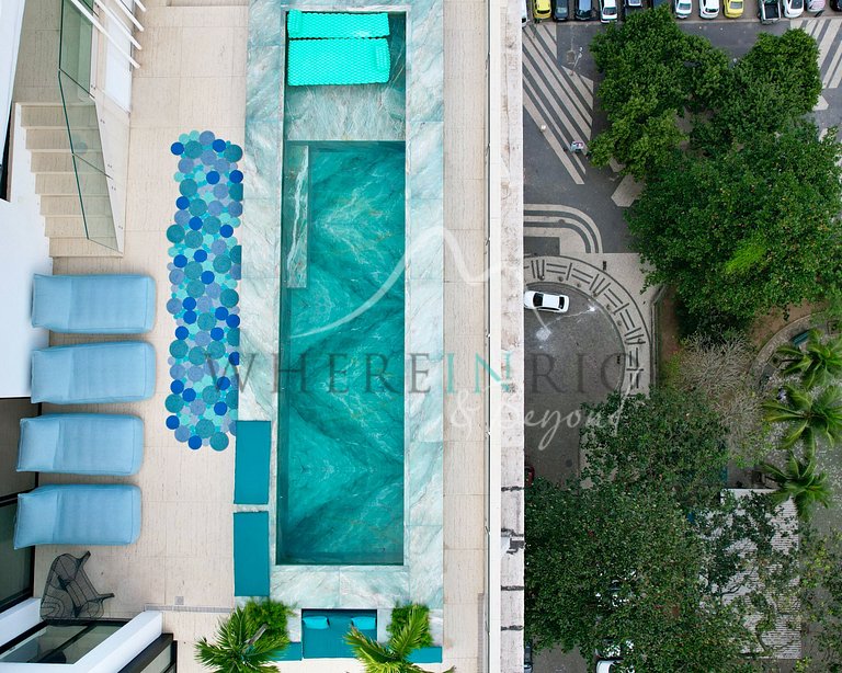 Ático de alta gama con vista al mar en Copacabana
