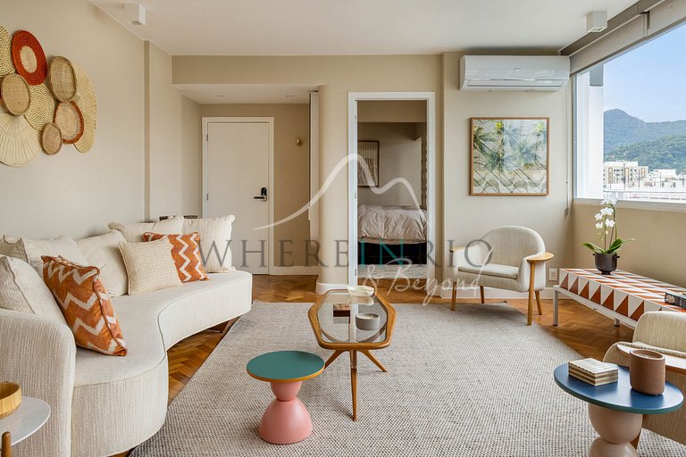 Apartamento con vistas al Cristo Redentor en Leblon