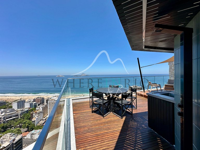 Cobertura com 3 quartos e com a melhor vista do Rio de Janei