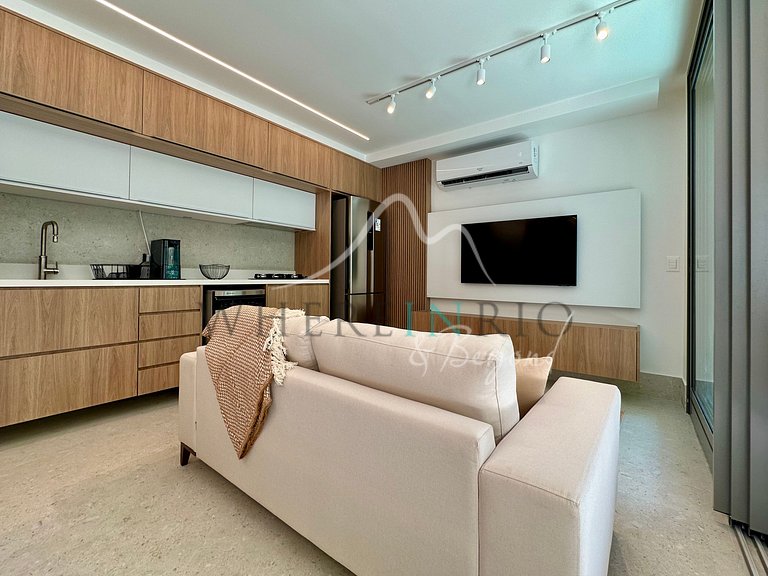 Modern apartment with balcony in Leblon