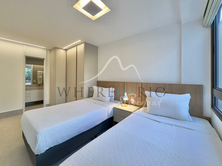 Apartamento moderno con balcón en Leblon