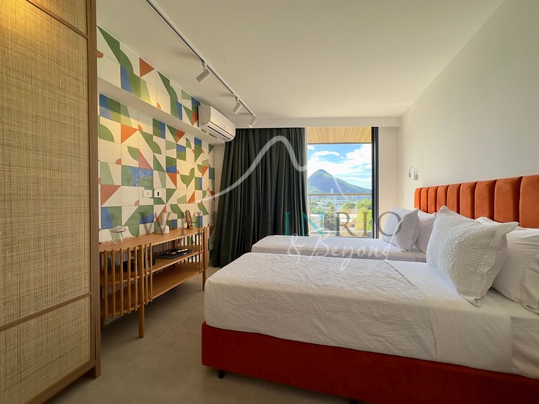 Penthouse avec piscine et vue sur le Corcovado.