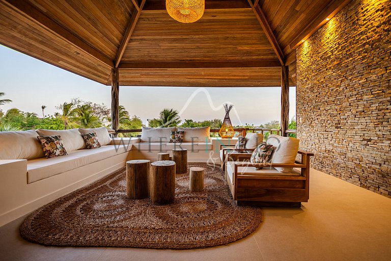 Luxury villa in front of the dunes in Jericoacoara