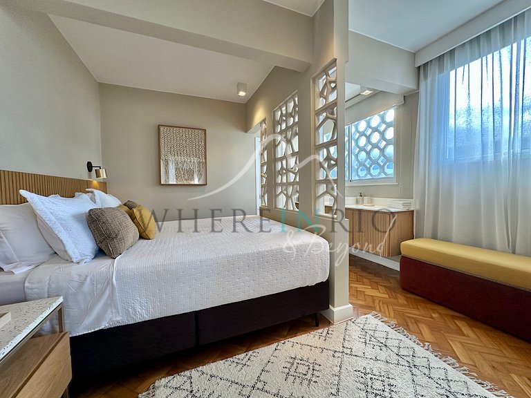 Apartamento con vistas al Cristo Redentor en Leblon